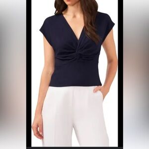 NWT Halogen Navy twist knitt top ✨ beautiful ✨ size small